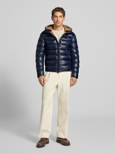 Blauer USA Steppjacke mit Zweiwege-Reißverschluss Modell 'ADAMS' Marine 1