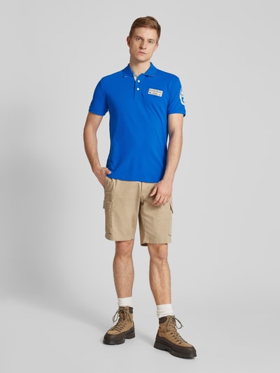 Napapijri Slim fit poloshirt met labelpatch, model 'E-AMUNDSEN' Koningsblauw - 1