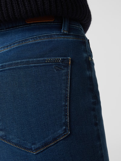 Brax Jeans met labelpatch van leer, model 'Mary' Blauw - 3
