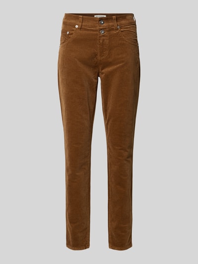 Marc O'Polo Boyfriend fit broek van fijne corduroy van katoenmix Camel - 2