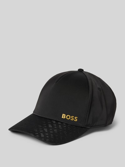 BOSS Czapka z daszkiem i nadrukiem z logo model ‘SEVILE’ Czarny 1