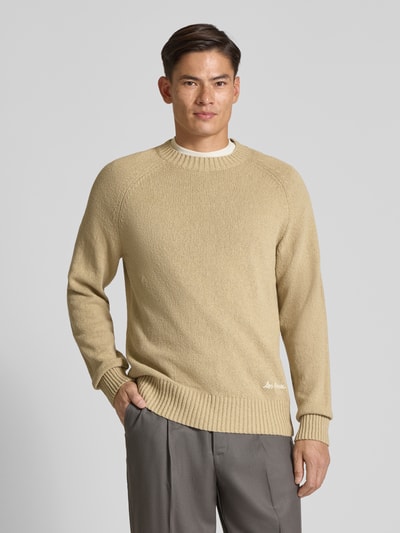 Les Deux Sweter z dzianiny z prążkowanymi wykończeniami Piaskowy 4