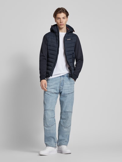 Superdry Gewatteerd jack met capuchon, model 'STORM' Marineblauw - 1