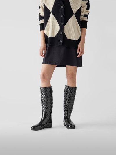 Hunter Gummistiefel in Stepp-Optik Schwarz 1