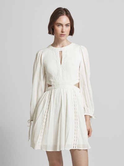 Mango Minikleid mit Häkelspitze Modell 'SIMONA' Offwhite 4