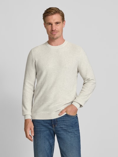 MCNEAL Strickpullover mit gerippten Abschlüssen Ecru Melange 4