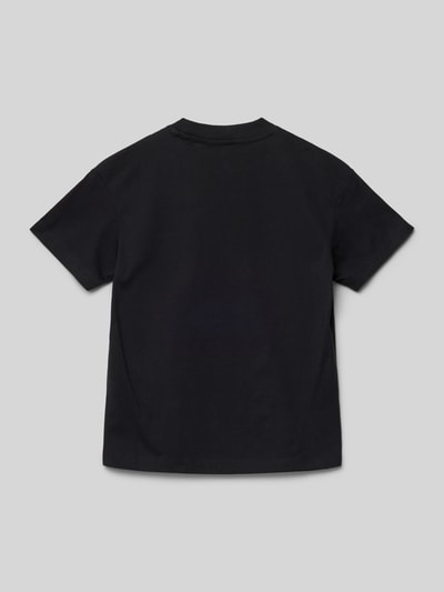 Jack & Jones T-shirt met labelprint, model 'CALEB' Zwart - 3