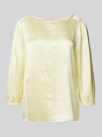 Marc Cain Regular fit zijden blouse met 3/4-mouwen Lichtgeel - 2