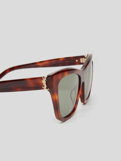 Saint Laurent Unisex Sonnenbrille im Retro-Look Dunkelbraun 3