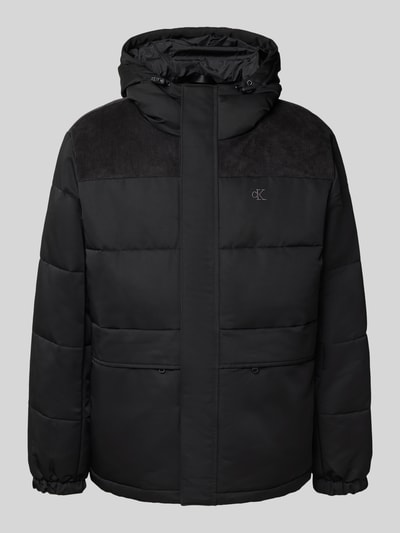 Calvin Klein Jeans Puffer Jacket mit verdecktem Reißverschluss und Label-Stitching Black 2
