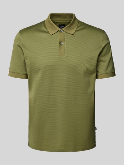 BOSS Regular Fit Poloshirt mit Label-Detail Modell 'Parlay' Gruen 2