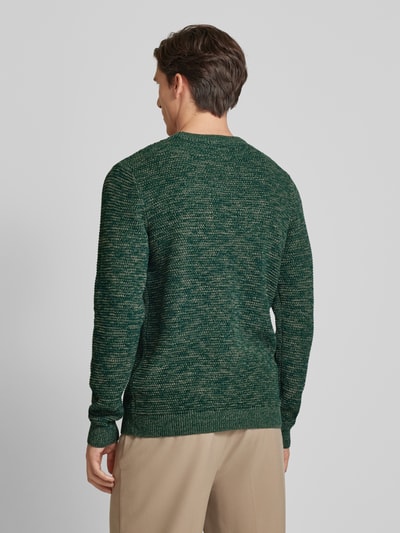 SELECTED HOMME Gebreide pullover met ronde hals, model 'NEWVINCEBUBBL' Olijfgroen - 5