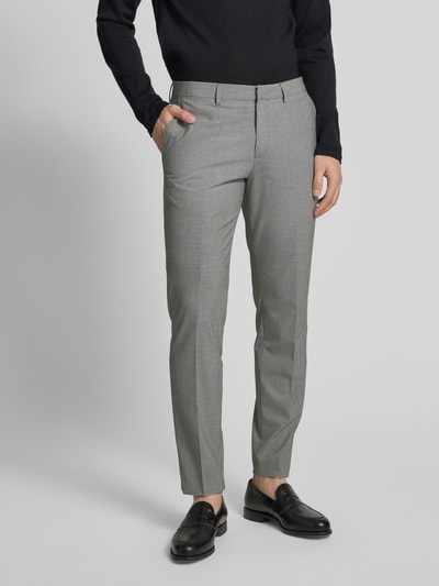 s.Oliver BLACK LABEL Slim Fit Anzughose mit Hahnentritt-Muster Modell 's.O ULTIMATE' Hellgrau 4