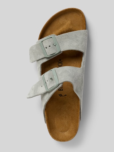 Birkenstock Slippers met doornsluitingen, model 'Arizona' Rookblauw - 3