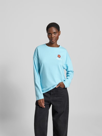 Kenzo Longsleeve mit Label-Print Aqua 4