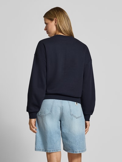 JJXX Sweatshirt aus Baumwoll-Mix Modell 'MERLE' Dunkelblau Melange 5