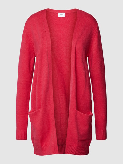 Vila Cardigan aus Viskose-Mix mit gerippten Abschlüssen Modell 'RIL' Pink 2