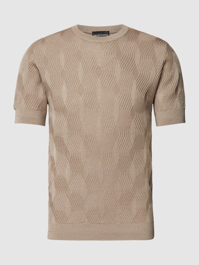 Emporio Armani T-shirt met structuurmotief Beige - 2