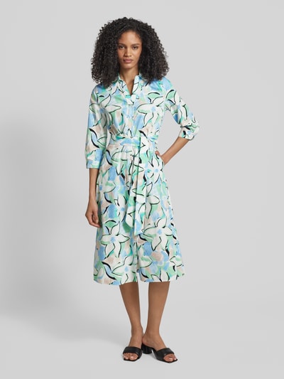 More & More Knielange jurk met all-over print Lichtblauw - 4