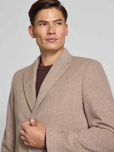 Christian Berg Men Wollen jas met reverskraag Beige - 3