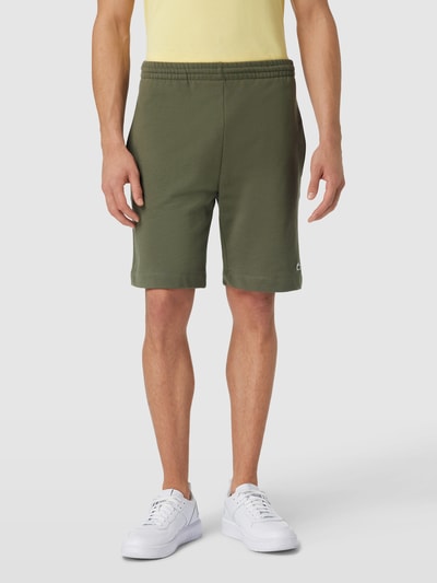 Lacoste Regular Fit Shorts mit elastischem Bund Oliv 4