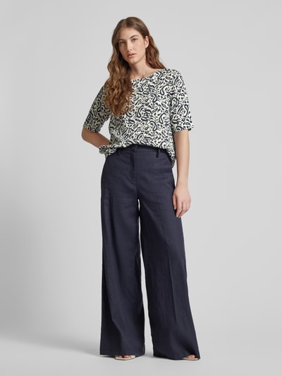 ICHI Bluse mit Animal-Print Modell 'Marrakech' Blau 1