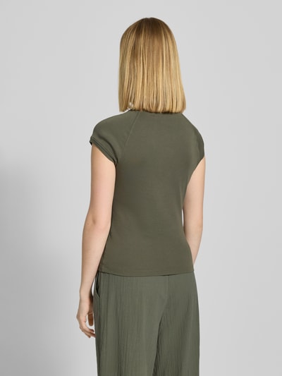 JAKE*S STUDIO WOMAN T-Shirt mit geripptem Rundhalsausschnitt Khaki 5