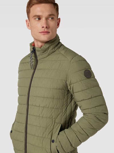 Fynch-Hatton Steppjacke mit Stehkragen Oliv Melange 3