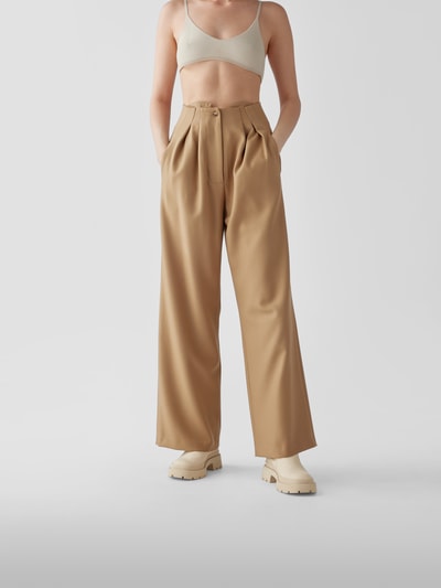 The Mannei High Waist Bundfaltenhose Beige 4