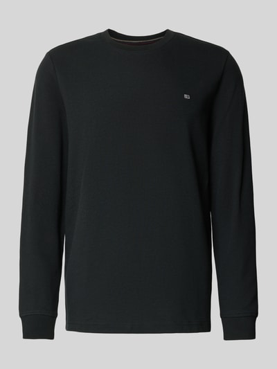Christian Berg Men Pullover met labelpatch Zwart - 2
