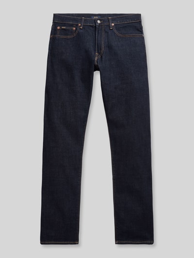 Produktfoto, dunkelblaue Relaxed Fit Jeans aus Baumwoll-Mix Modell 'HAMPTON' von Polo Ralph Lauren, glatte Struktur, Herren Relaxed Fit Jeans