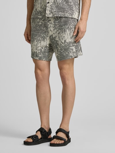 Samsøe Samsøe Korte broek met elastische band, model 'SAJABARI' Middengrijs gemêleerd - 4