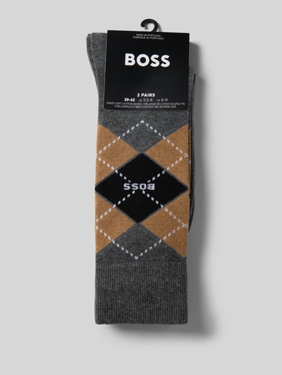 BOSS Skarpety z mieszanki bawełny w zestawie 2 szt. Średnioszary 3