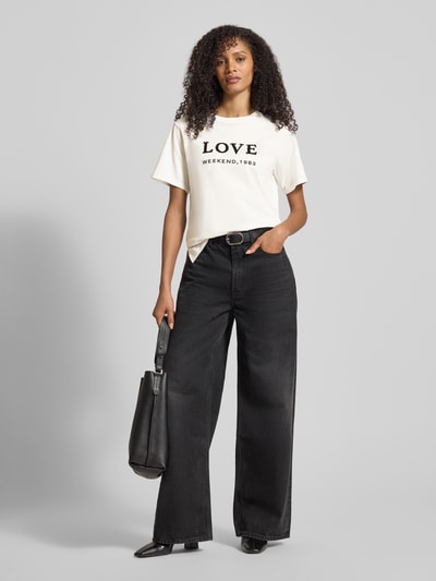 Weekend Max Mara Slim Fit T-Shirt aus reiner Baumwolle Modell 'DAGILE' Weiss 1