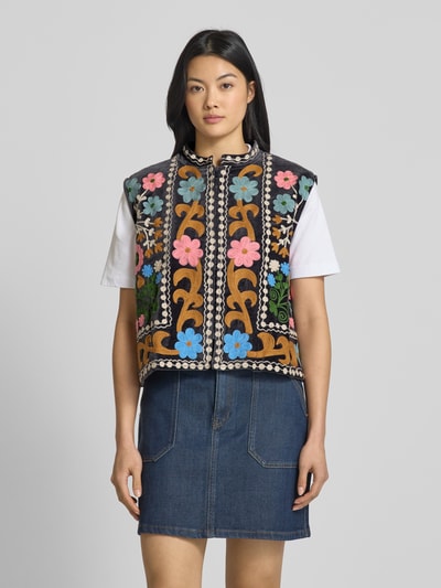 LOLLYS LAUNDRY Weste mit Stitchings Modell 'Bin' Anthrazit 4