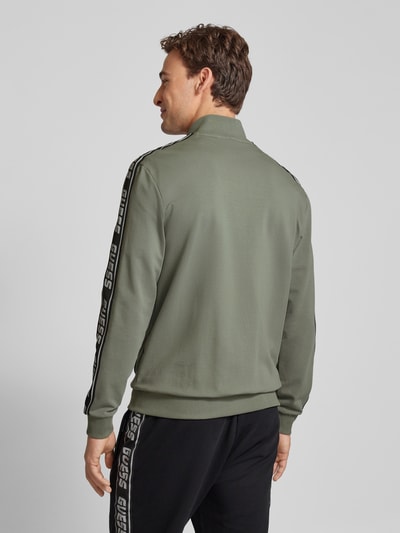 Guess Activewear Sweatjack met labeldetail, model 'ARLO' Olijfgroen - 5