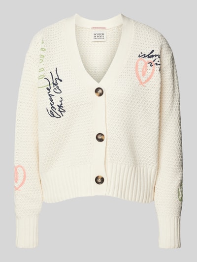 Scotch & Soda Cardigan met statementstitching Ecru - 2