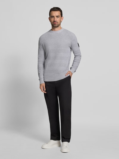 Tom Tailor Denim Regular Fit Pullover aus reiner Baumwolle Hellgrau Melange 1