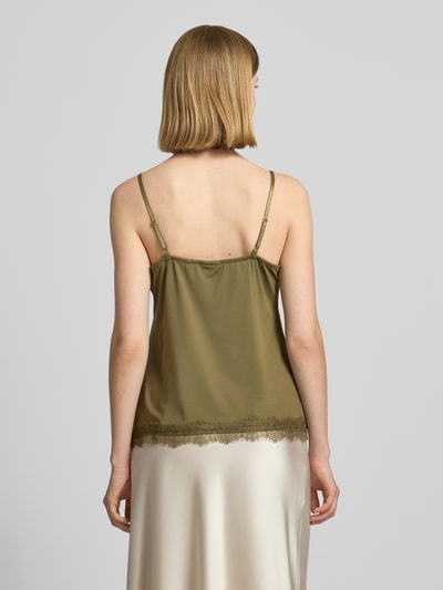 Jake*s Collection Góra z koronki z dekoltem w serek Khaki 5