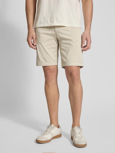 BOSS Orange Korte slim fit chino met ceintuurlussen Ecru - 4