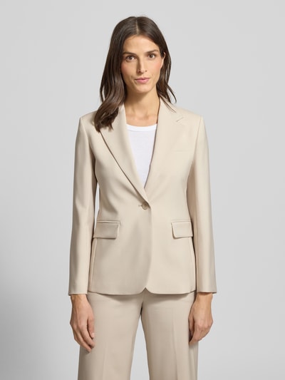 Weekend Max Mara Dopasowany żakiet z czystej żywej wełny model 'LAMINE' Piaskowy 4
