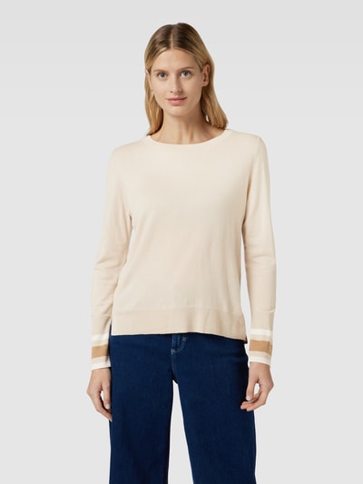 Marc Cain Gebreide pullover met ronde hals Zand - 4