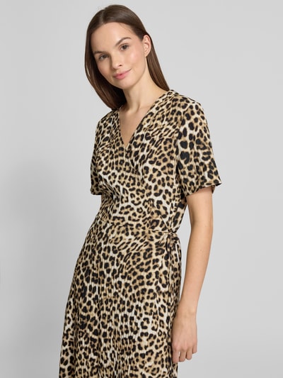 Jake*s Casual A-Linien Wickelkleid aus Viskose-Mix Sand 3