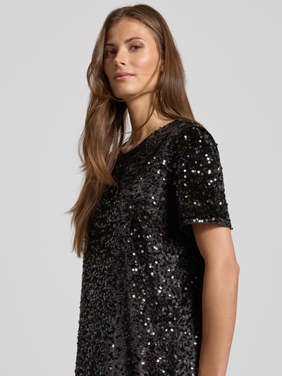 s.Oliver RED LABEL Fließendes Cocktailkleid mit Paillettenbesatz BLACK 3