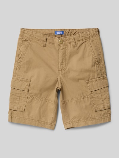 Jack & Jones Regular Fit Cargoshorts mit Label-Patch Modell 'BOWIE' Khaki 1