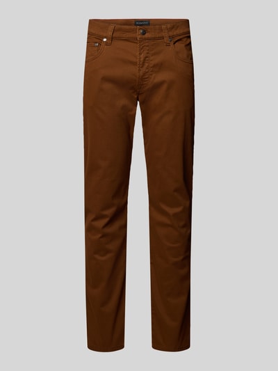 bugatti Modern fit broek in 5-pocketmodel Cognac - 2