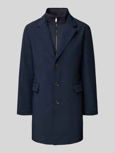 Tommy Hilfiger Regular fit lange jas met reverskraag, model 'DC PADDED PERFORMANCE COA' Marineblauw - 2