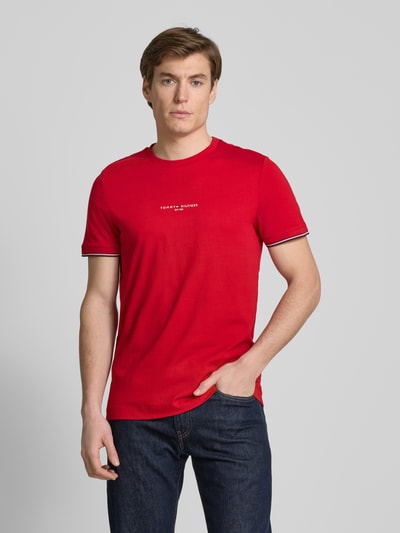 Tommy Hilfiger T-Shirt mit Label-Print Rot 4