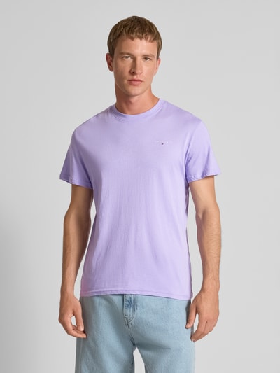 Tommy Jeans Slim Fit T-Shirt aus reiner Baumwolle Lila 4