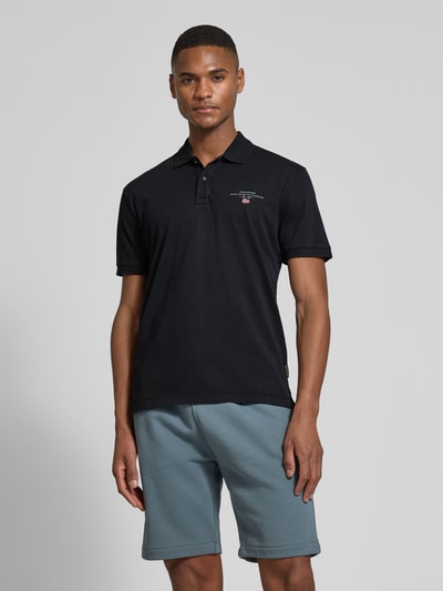 Napapijri Regular Fit Poloshirt mit Label-Stitching Modell 'elbas' Black 4
